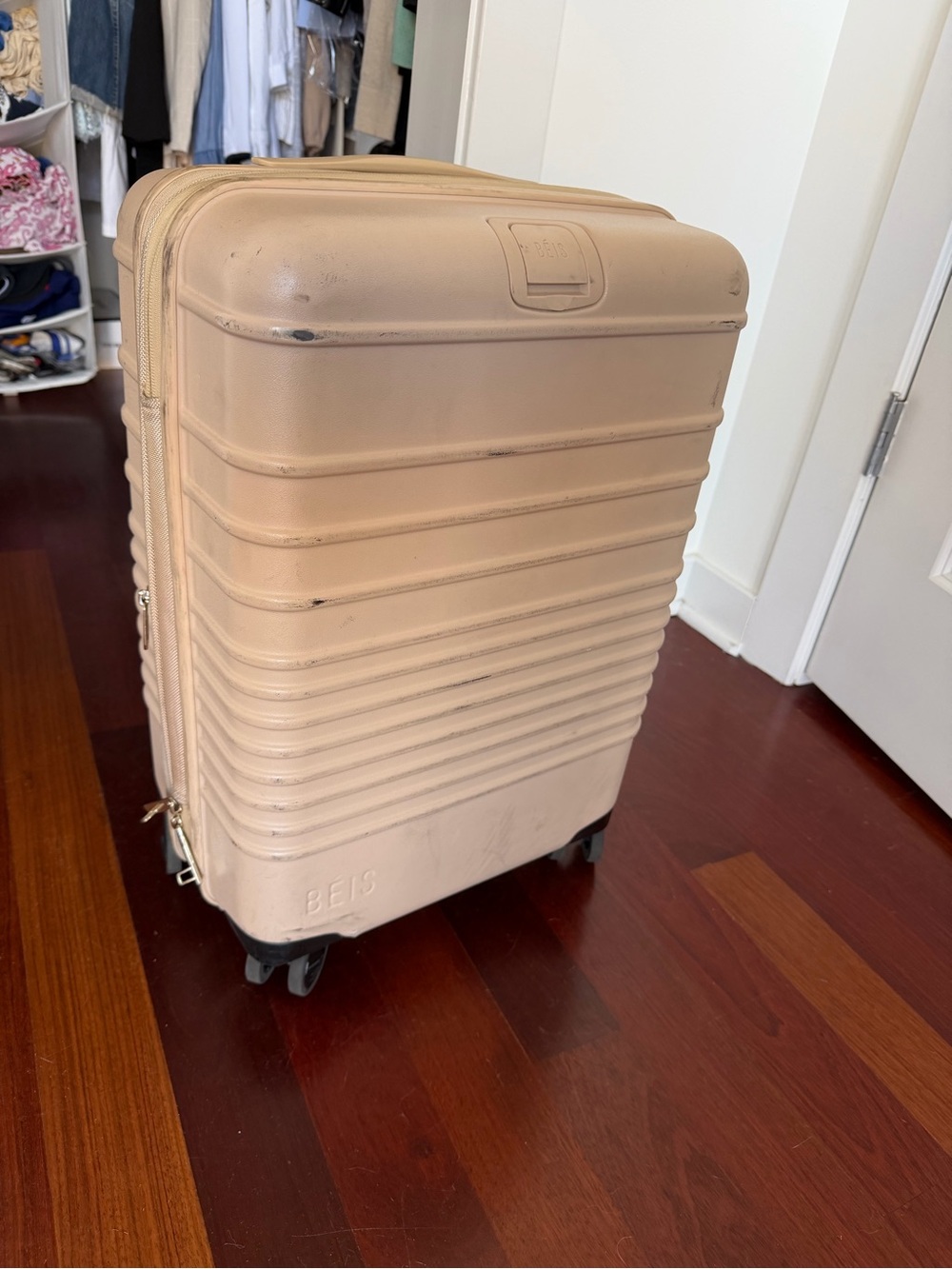 BEIS Carry-On Spinner in Blush Tan